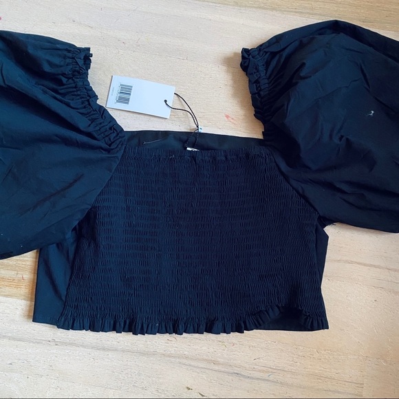 Jason Wu puff sleeve cotton crop top NEW - Picture 4 of 7